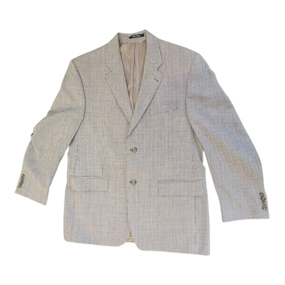 Polo Ralph Lauren Other - POLO M RALPH LAUREN Mens  Brown Houndstooth Wool Jacket Blazer Size 42R